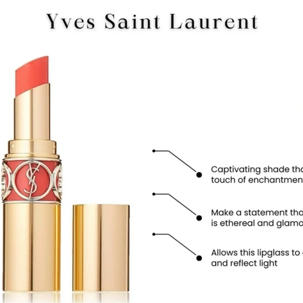 Classic  Pink YSL Cream Lipstick - Long-Lasting Vibrant Color - Picture 4 of 8